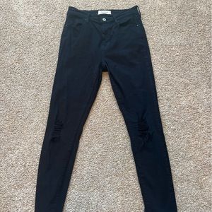 PacSun high rise black jeans, ankle length
